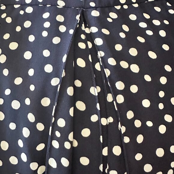 Anne Klein Women's Plus 24W Navy/White Polka Dot Fit and Flare Dress - Picture 3 of 10